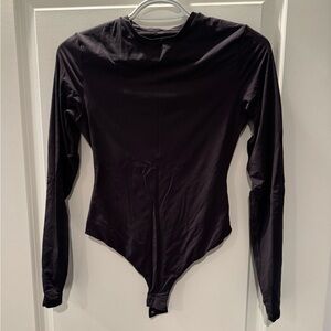 SKIMS Black Long Sleeve Bodysuit